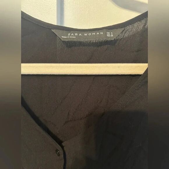 Zara high low pleated tunic small - Picture 2 of 3